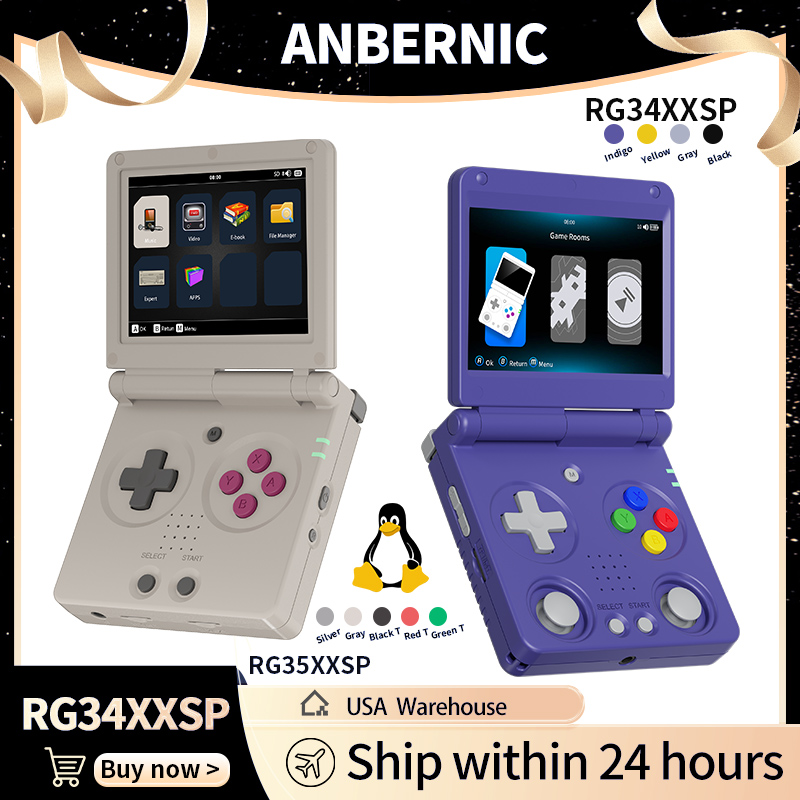 Retro Gaming Play Zone - Anbernic RG34XXSP RG35XXSP Flip Handheld Game