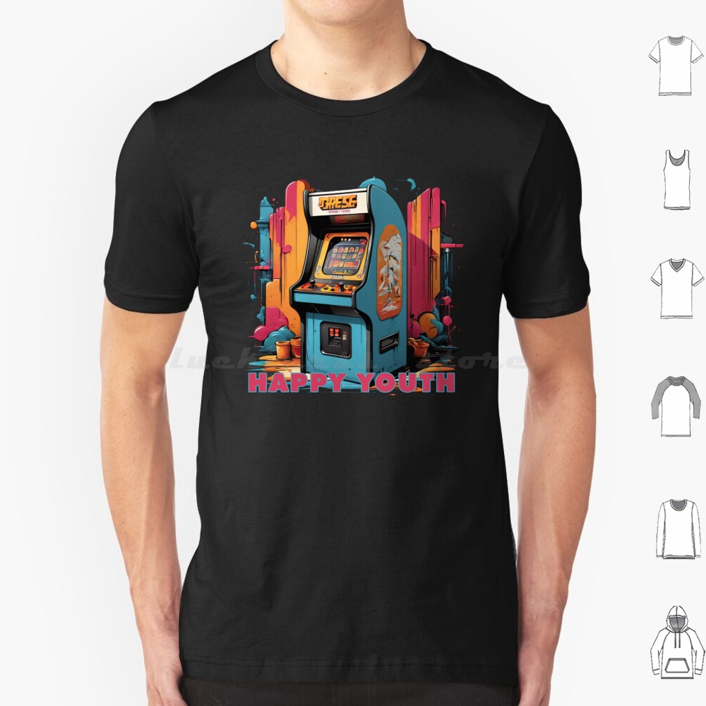 Gaming Retro Arcade - Happy Youth-Arcade T Shirt Men Women
