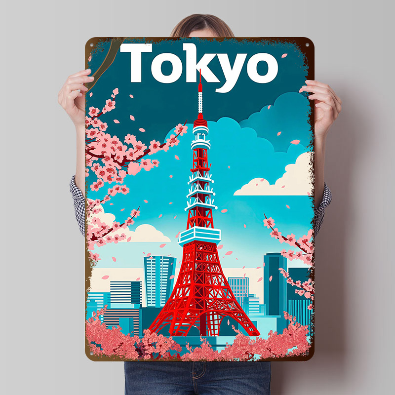 Retro Gaming Tokyo - Tokyo Travel Tinplate Poster Custom Wall