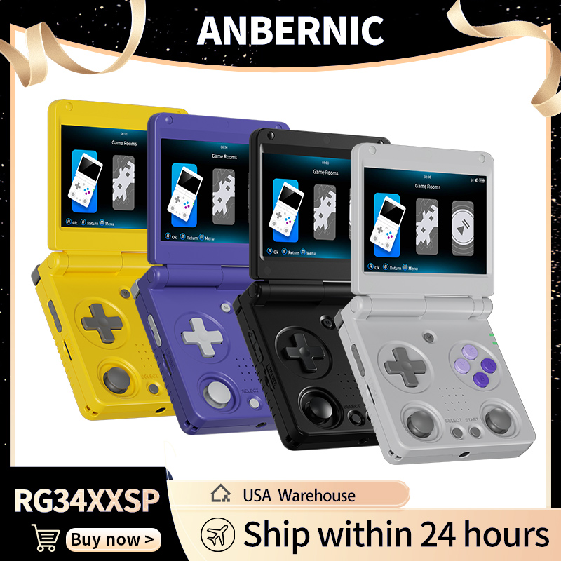 Retro Gaming Play Zone - Anbernic RG34XXSP Retro Flip Handheld Game