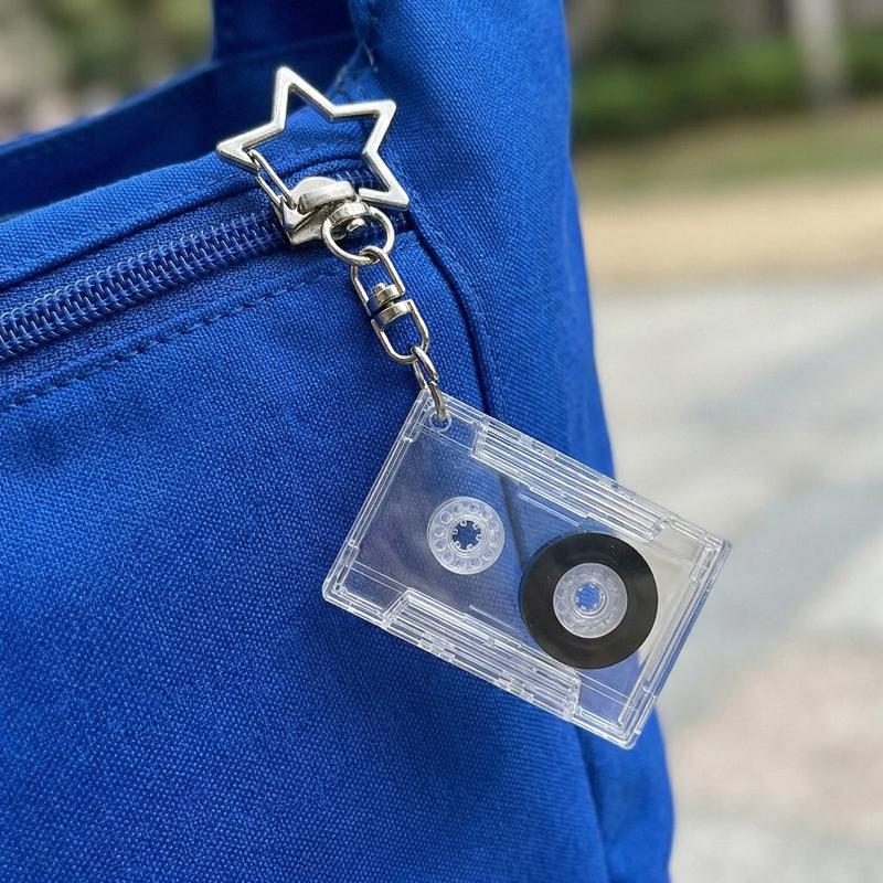 Retro Gaming Keychain - Mini Blank With Magnetic Tape Clear