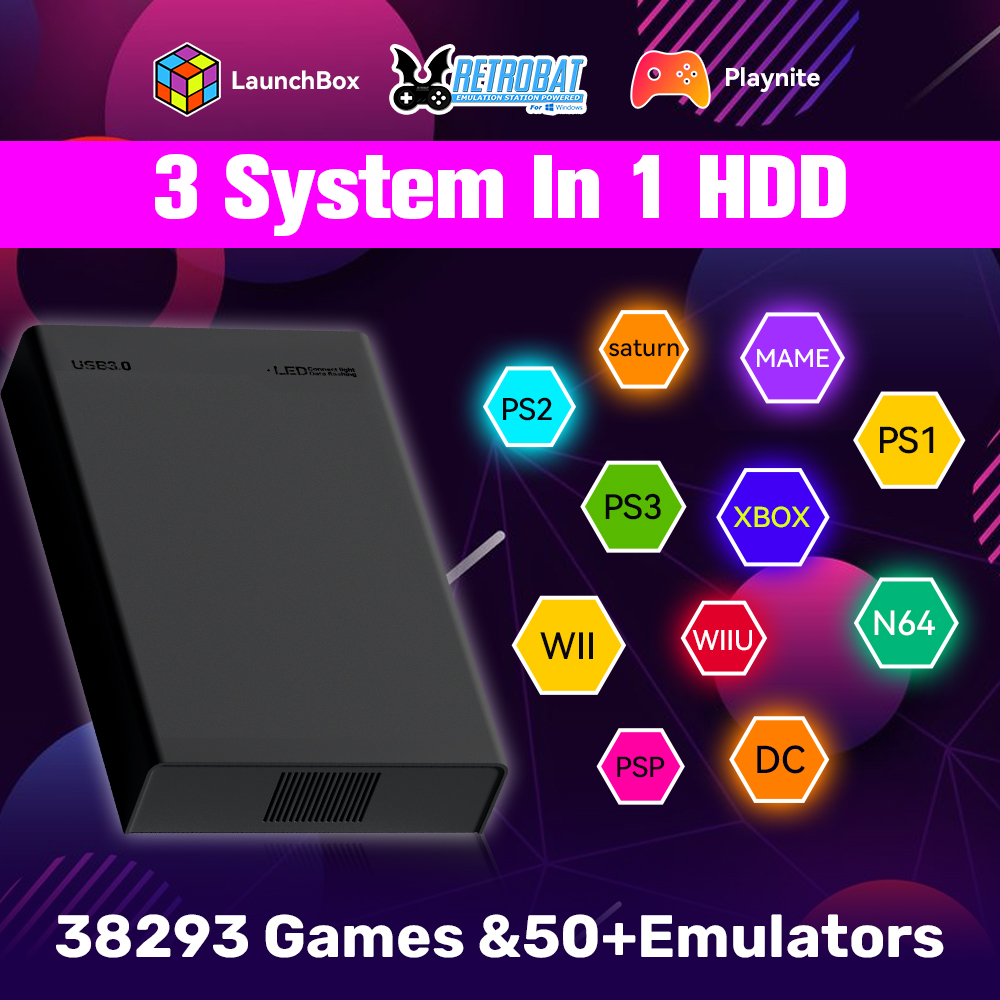 Retro Gaming Play Zone - 500G Retro Gaming HDD Video Game