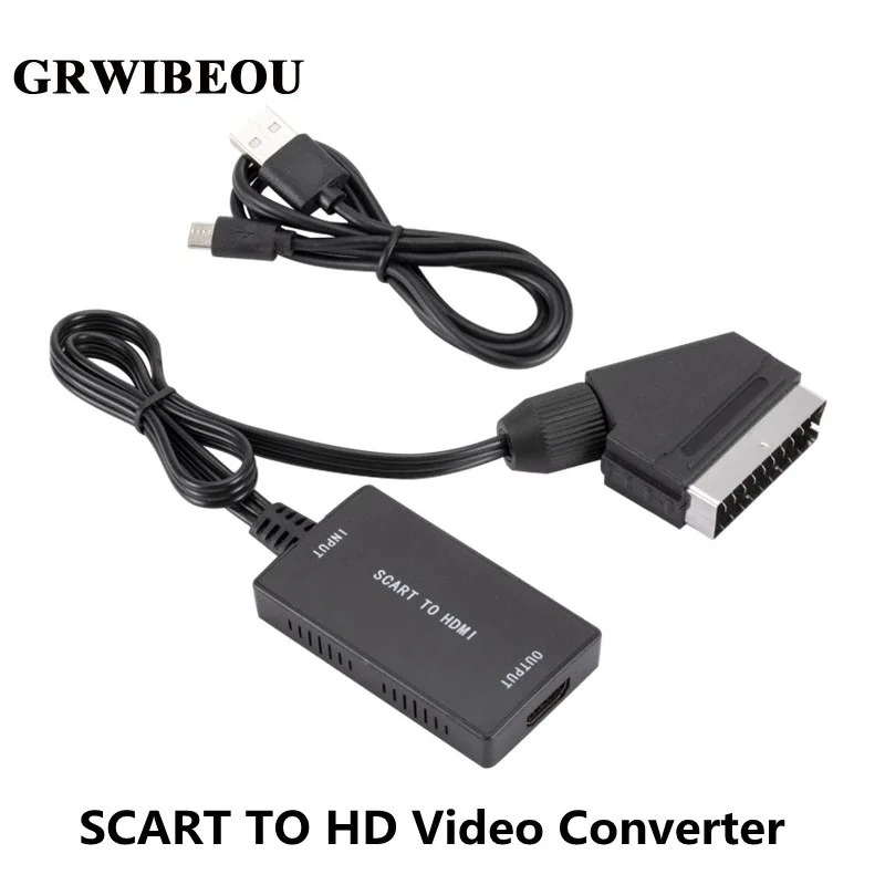 Scart To Hdmi - SCART To HDMI-Compatible Converter with Cable