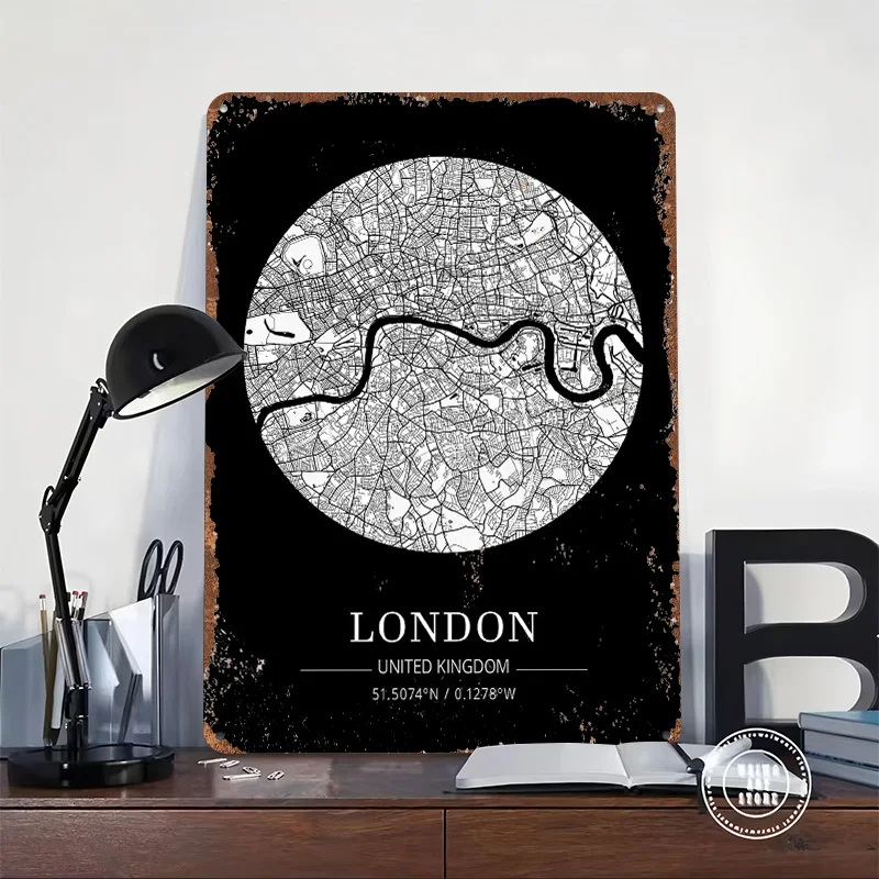 London City Map Tin Plaque Pos - đánh giá và giá Retro Gaming London
