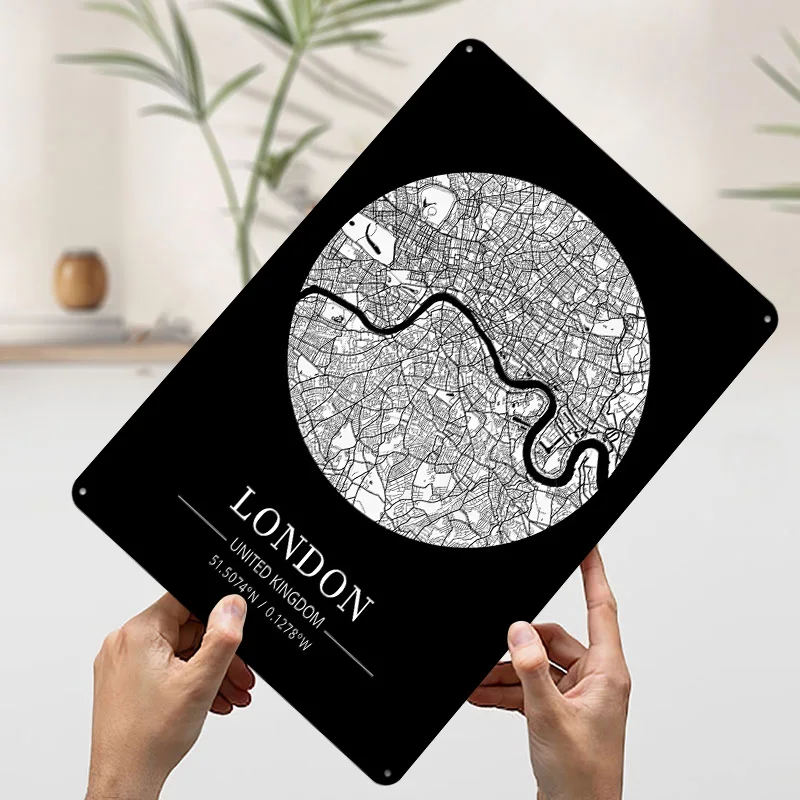 London City Map Tin Plaque Pos - đánh giá và giá Retro Gaming London