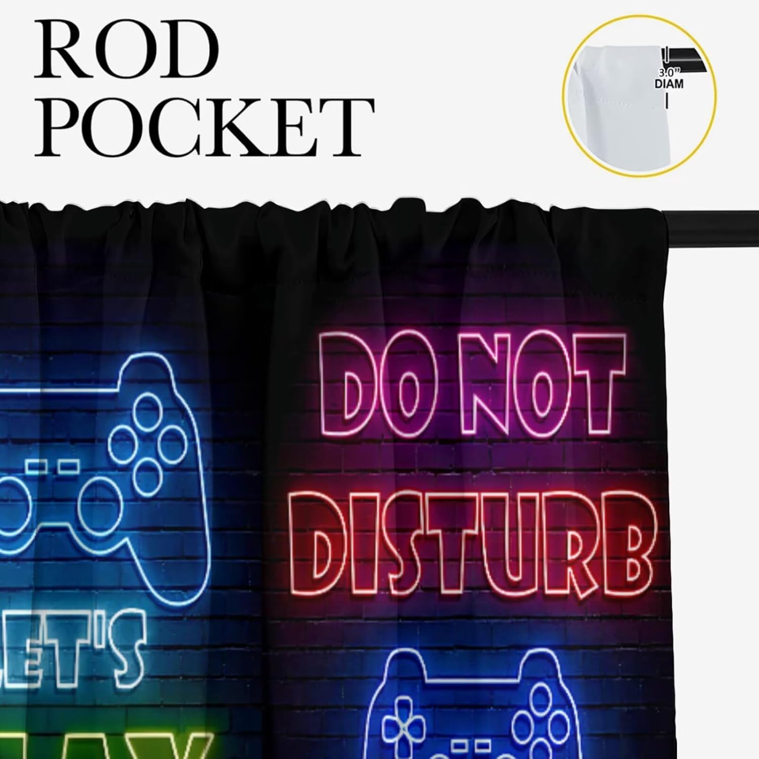 Gaming Gamer Curtain Curtains  - đánh giá và giá Retro Gaming Zone