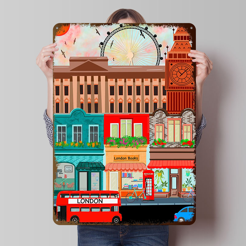 London Travel Tinplate Poster  - đánh giá và giá Retro Gaming London