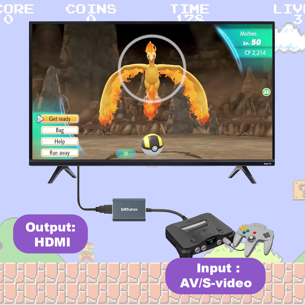 Bitfunx 720P Svideo / AV To HD - đánh giá và giá Retro Gaming Video