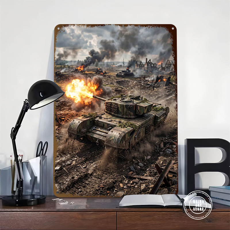 Tank Firing in War Zone Poster - đánh giá và giá Retro Gaming Zone