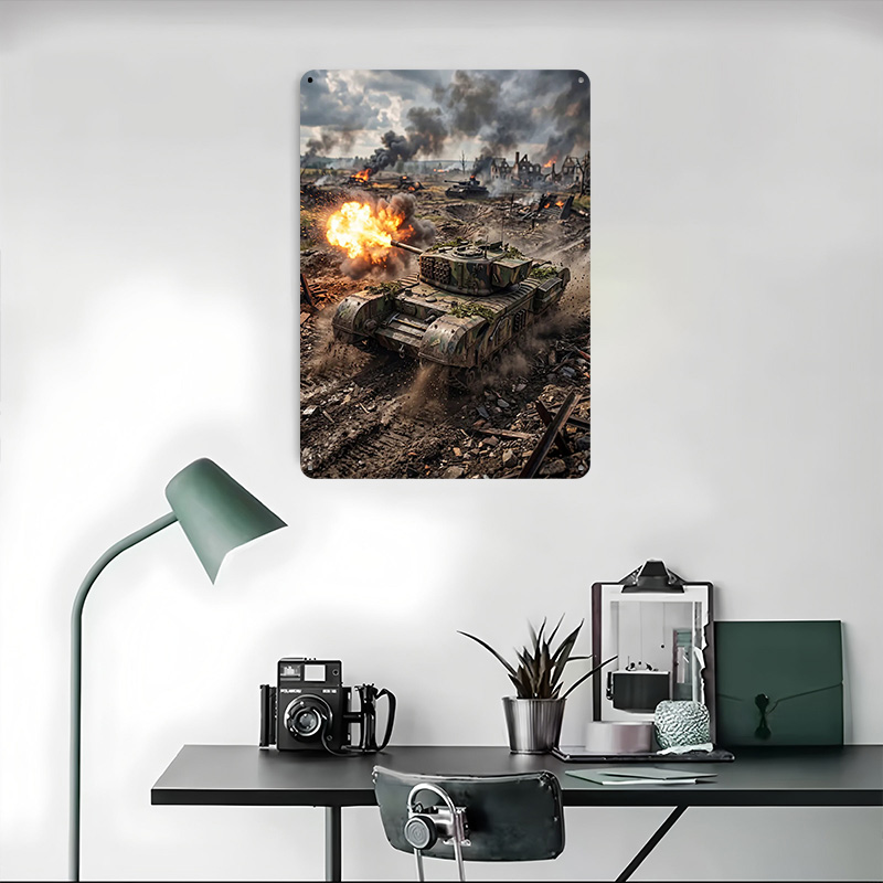 Tank Firing in War Zone Poster - đánh giá và giá Retro Gaming Zone