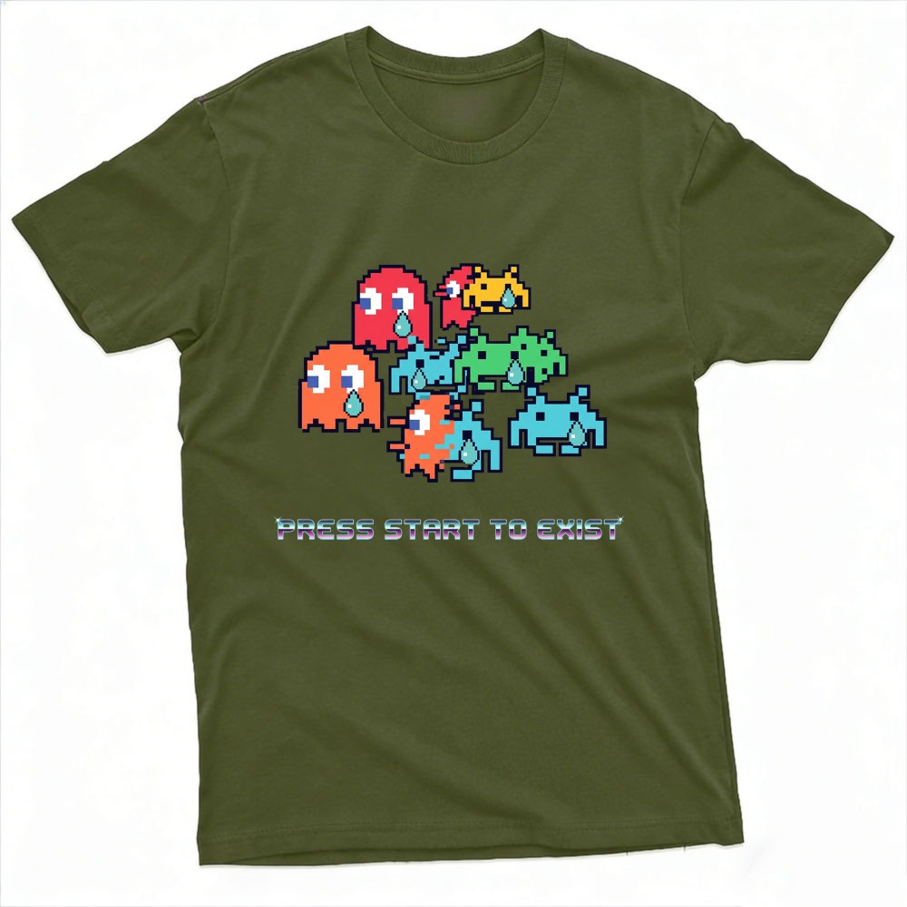 Press Start To Exist Funny Ret - đánh giá và giá Retro Gaming Meme