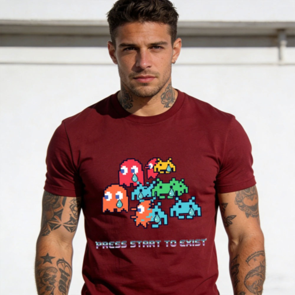 Press Start To Exist Funny Ret - đánh giá và giá Retro Gaming Meme