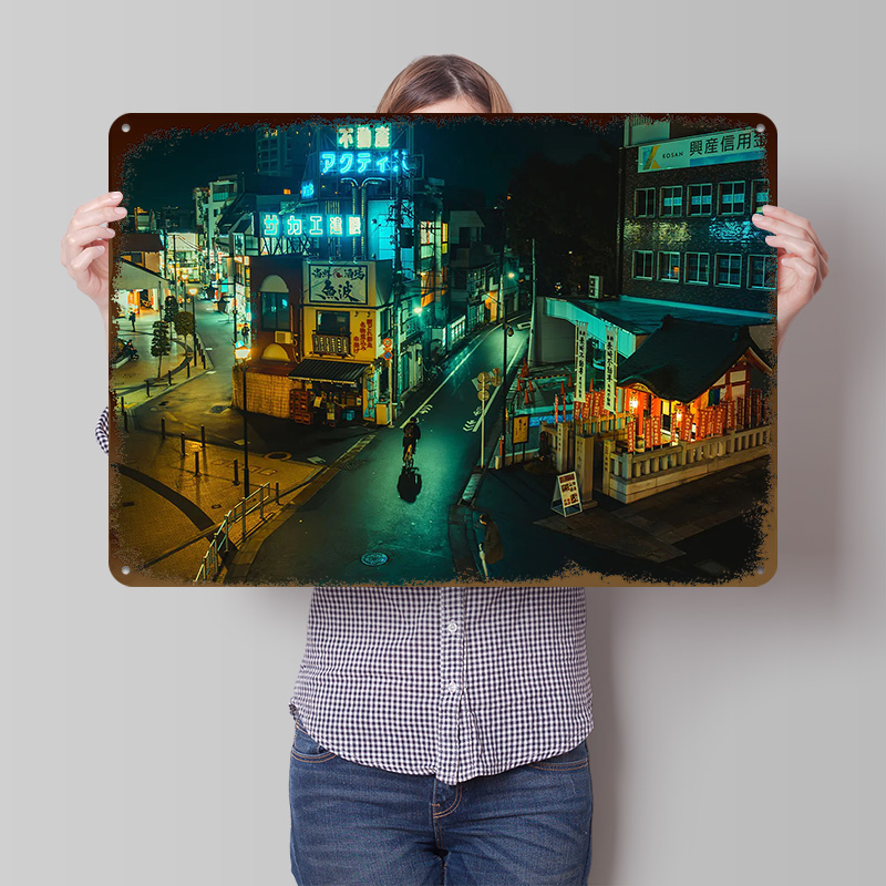 Tokyo Cyberpunk City Metal Pos - đánh giá và giá Retro Gaming Tokyo