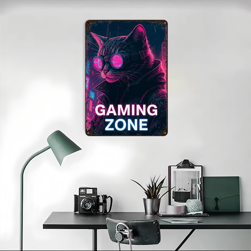 Cyberpunk Cat Gaming Zone Tin  - đánh giá và giá Retro Gaming Zone