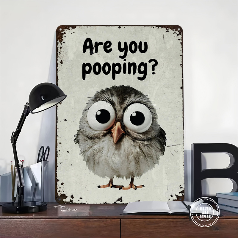 Funny Owl Bathroom Meme Poster - đánh giá và giá Retro Gaming Meme