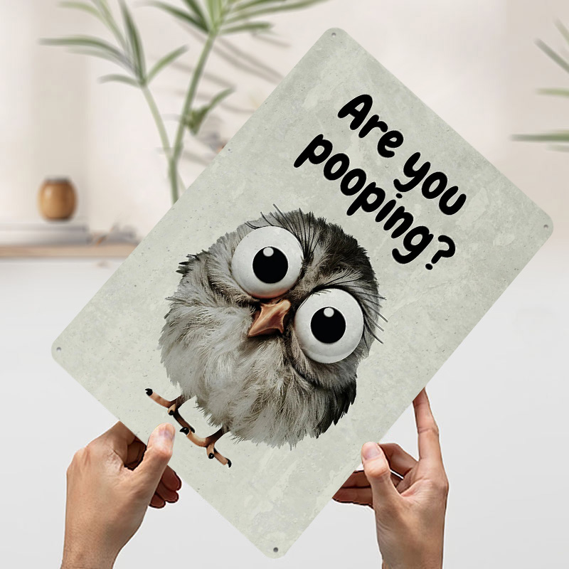 Funny Owl Bathroom Meme Poster - đánh giá và giá Retro Gaming Meme