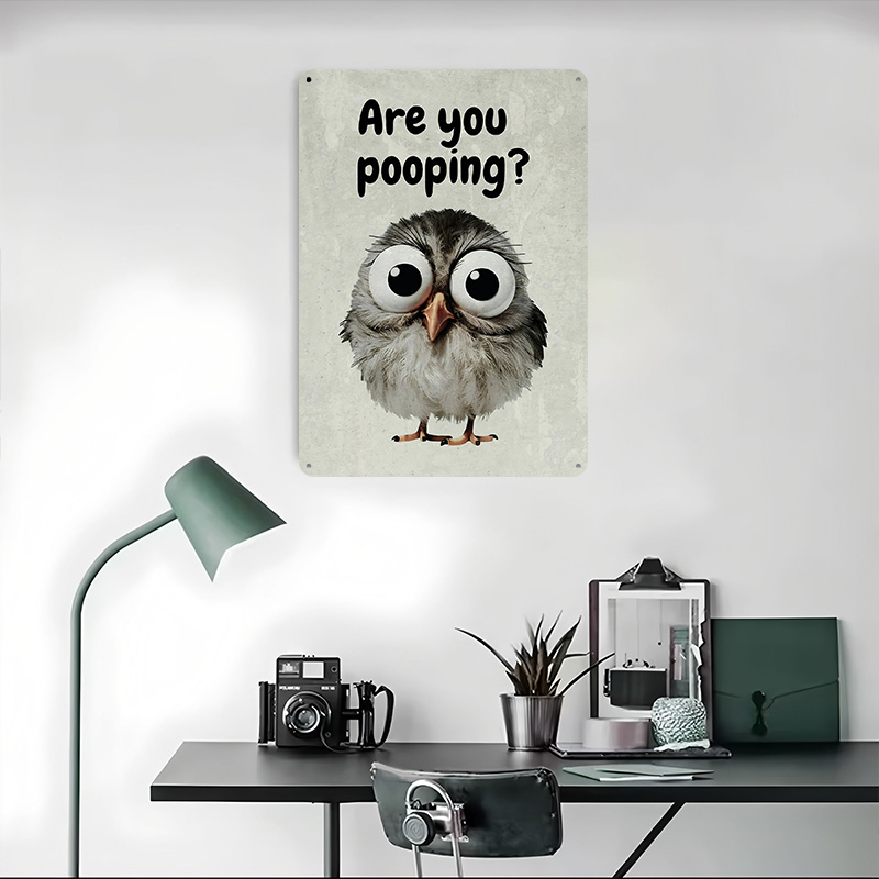 Funny Owl Bathroom Meme Poster - đánh giá và giá Retro Gaming Meme