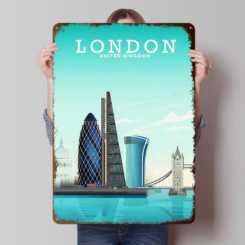 London Travel Metal Poster Cus - đánh giá và giá Retro Gaming London