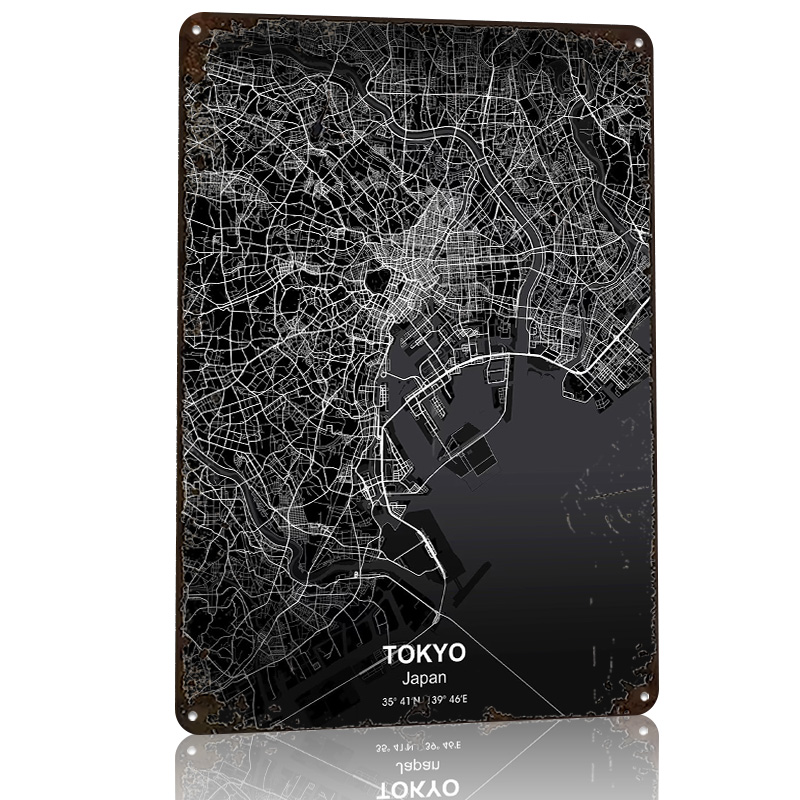 Tokyo City Map 3D Printed Text - đánh giá và giá Retro Gaming Tokyo