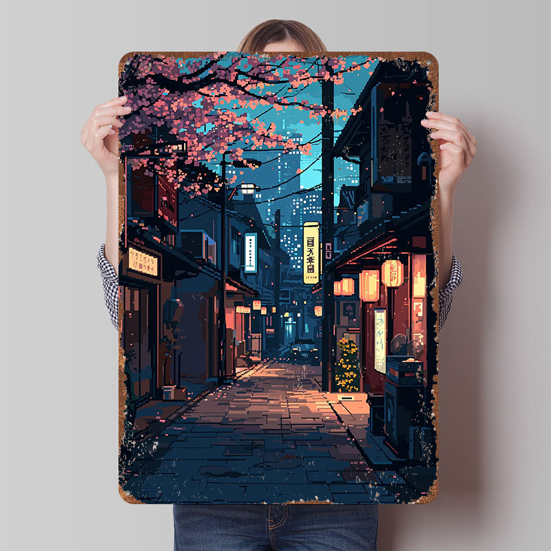 Tokyo Japan Pixel Art Tin Plaq - đánh giá và giá Retro Gaming Tokyo