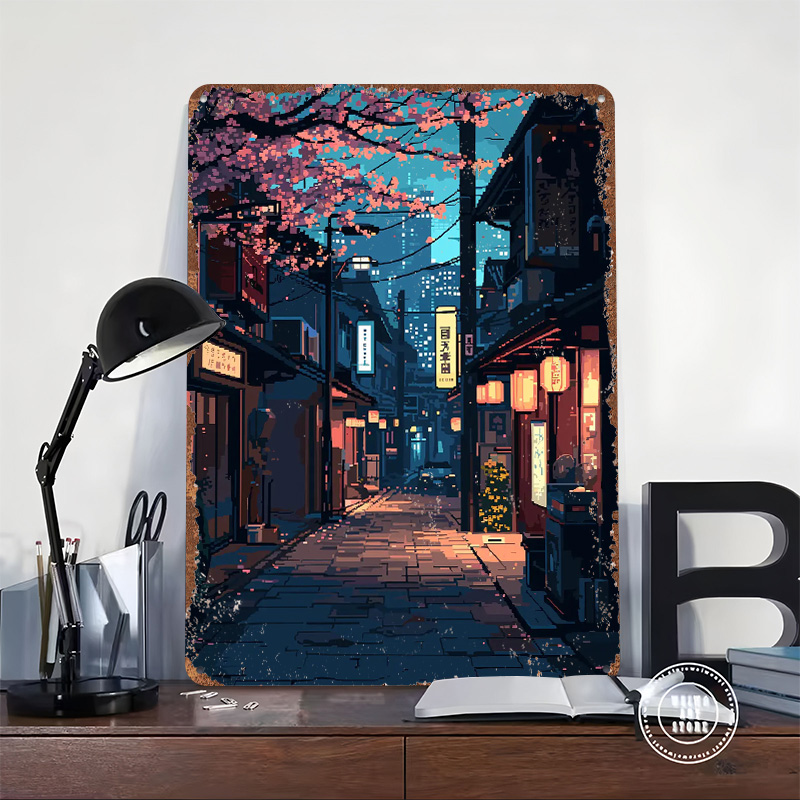 Tokyo Japan Pixel Art Tin Plaq - đánh giá và giá Retro Gaming Tokyo