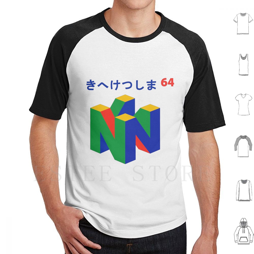 Japanese 64 T Shirt Print Cott - đánh giá và giá Retro Gaming Video