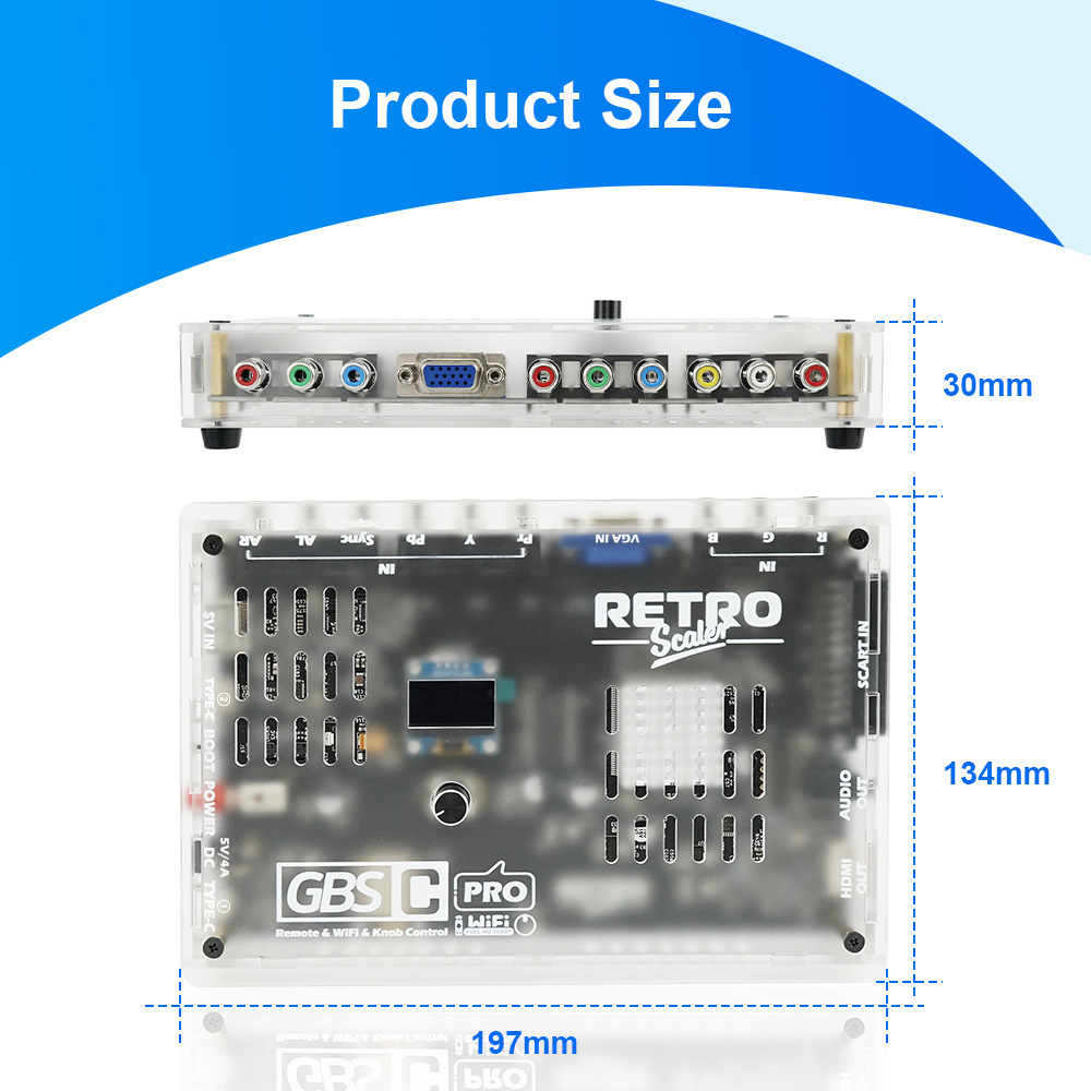 NEW Retro game GBSC Pro GBS Co - đánh giá và giá Scart To Hdmi