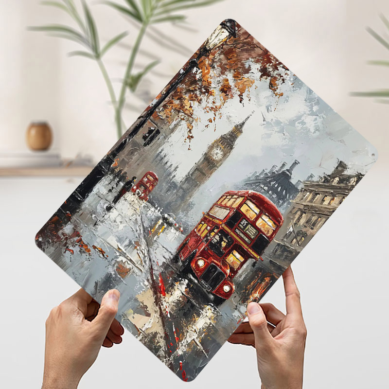 London Bus Charm Metal Poster  - đánh giá và giá Retro Gaming London