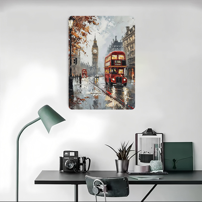 London Bus Charm Metal Poster  - đánh giá và giá Retro Gaming London
