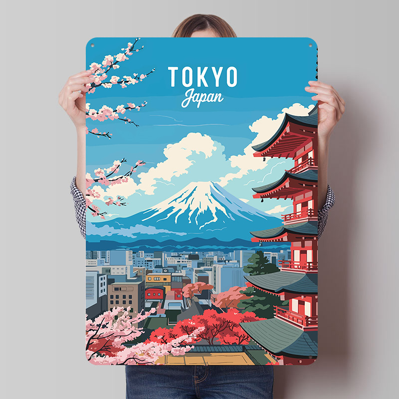 Tokyo Japan Travel Tin Plaque  - đánh giá và giá Retro Gaming Tokyo