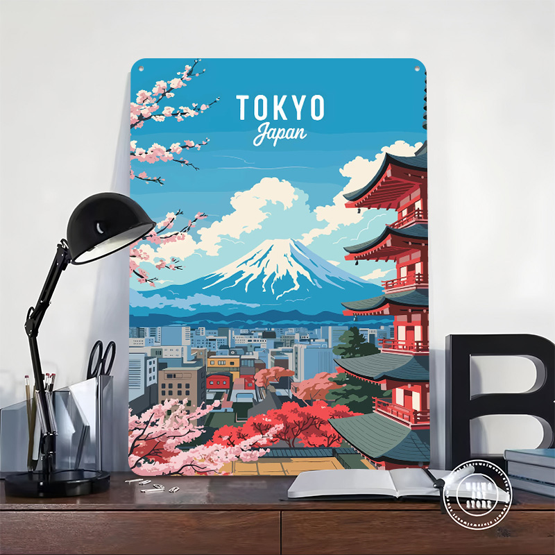 Tokyo Japan Travel Tin Plaque  - đánh giá và giá Retro Gaming Tokyo