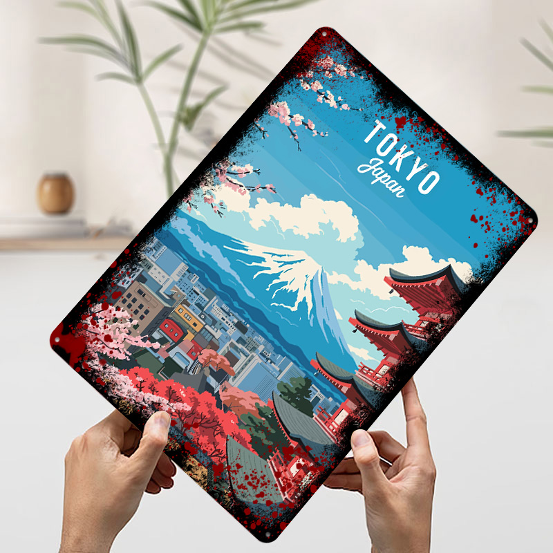 Tokyo Japan Travel Tin Plaque  - đánh giá và giá Retro Gaming Tokyo
