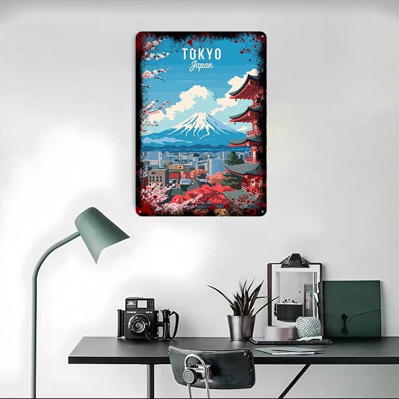 Tokyo Japan Travel Tin Plaque  - đánh giá và giá Retro Gaming Tokyo