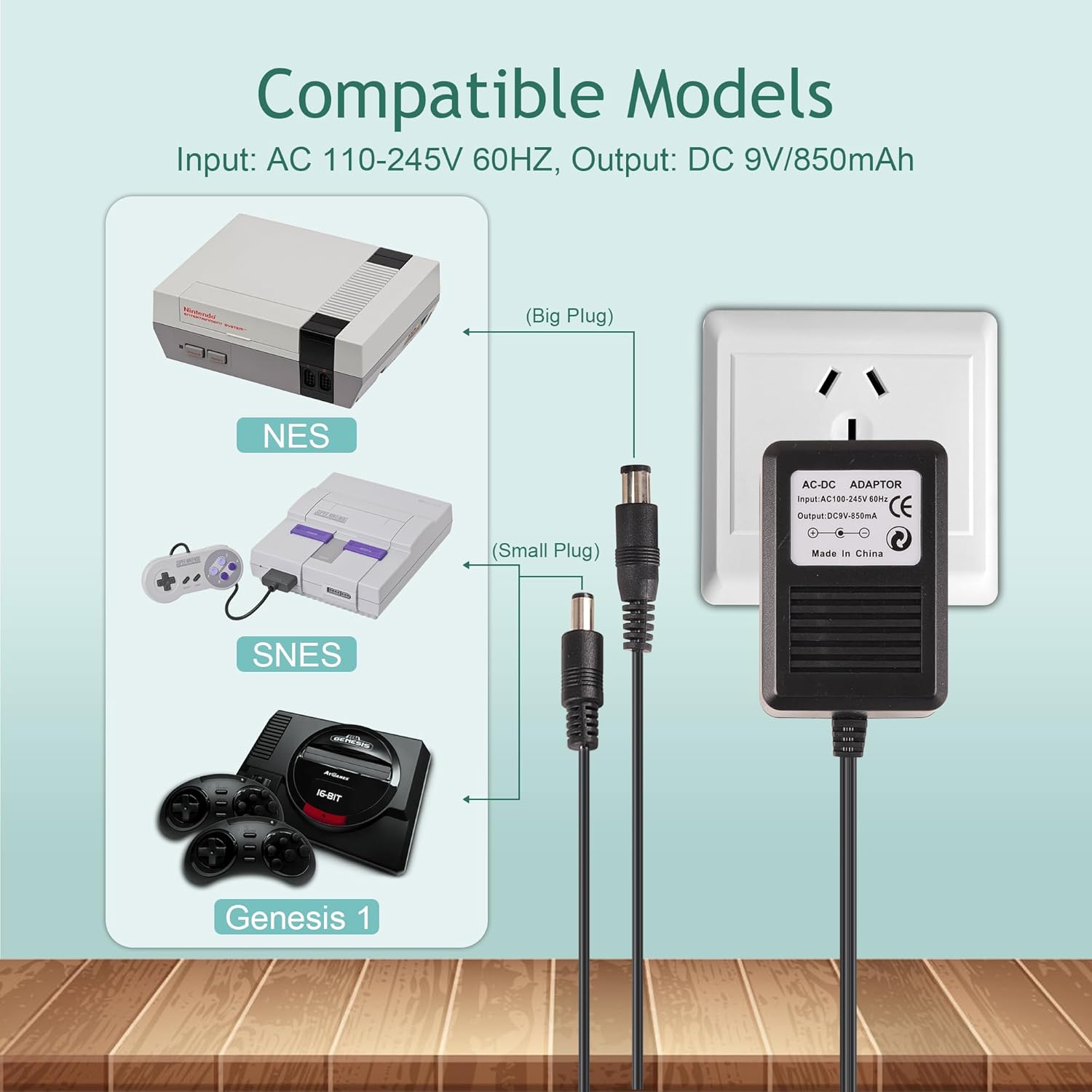 US Plug 3 in 1 AC Power Supply - đánh giá và giá Retro Gaming Cables